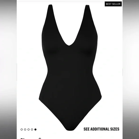 TA3 black plunging one piece swimsuit - Picture 5 of 9